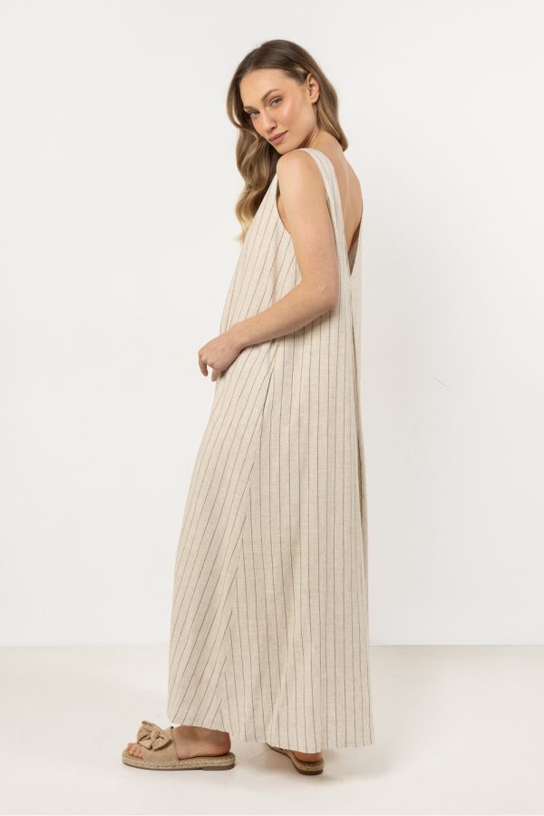 Beige Daydress in Day Dresses with Len and Viscose