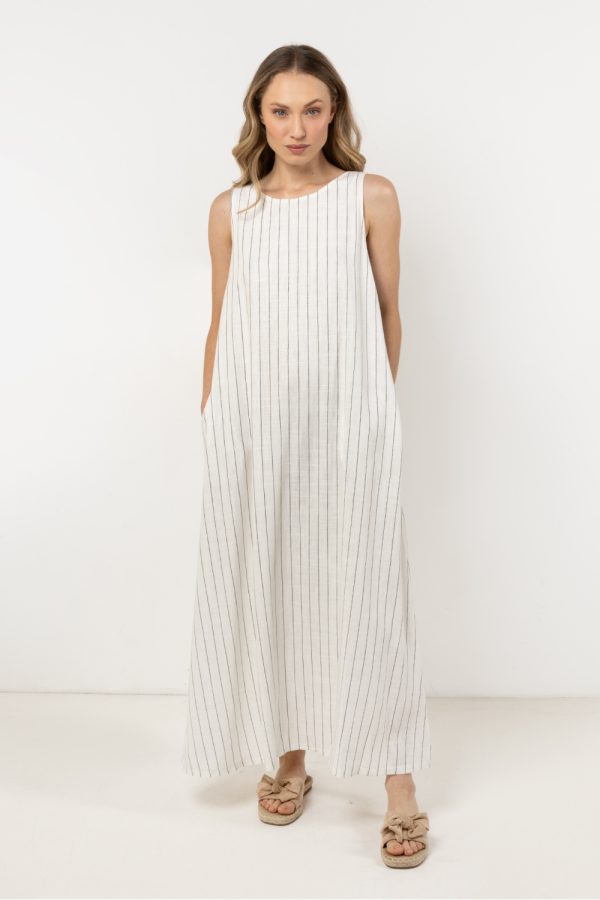 Beige Daydress in Day Dresses with Len and Viscose