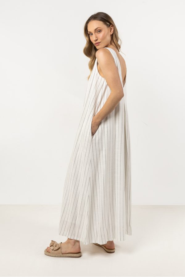 Beige Daydress in Day Dresses with Len and Viscose