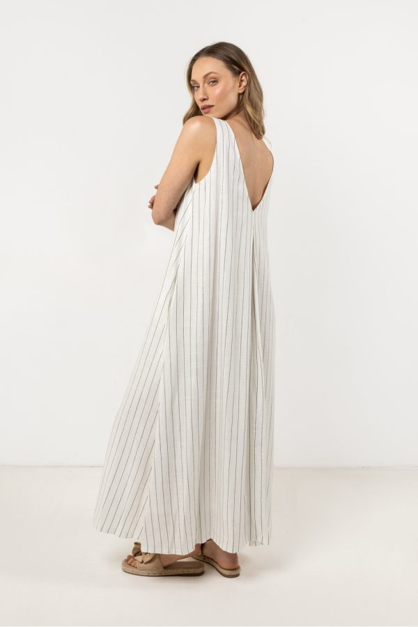 Beige Daydress in Day Dresses with Len and Viscose