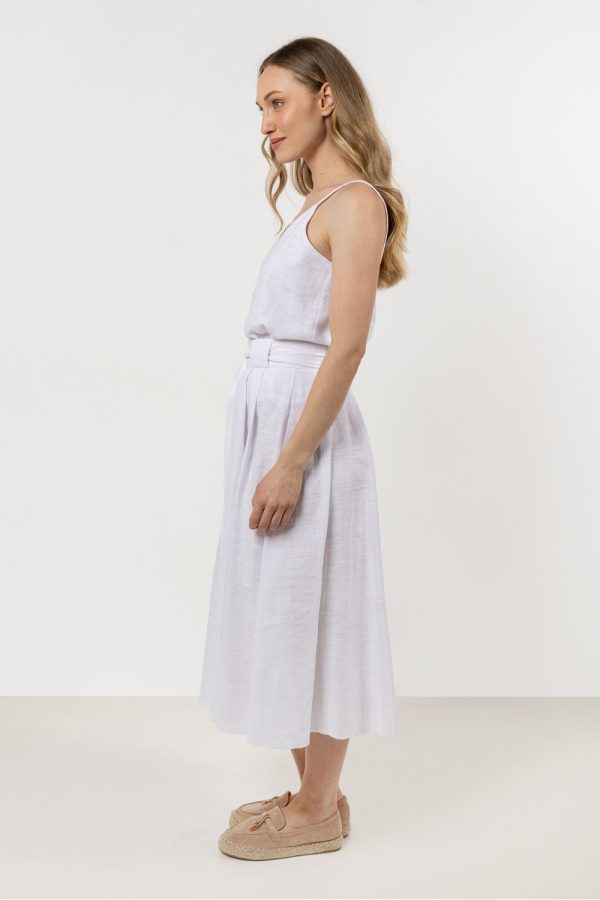 White Skirt in Skirts with Cotton