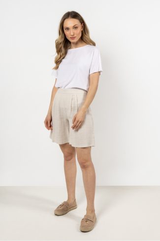 Beige Shorts in Pants, Trousers, Shorts with Cotton
