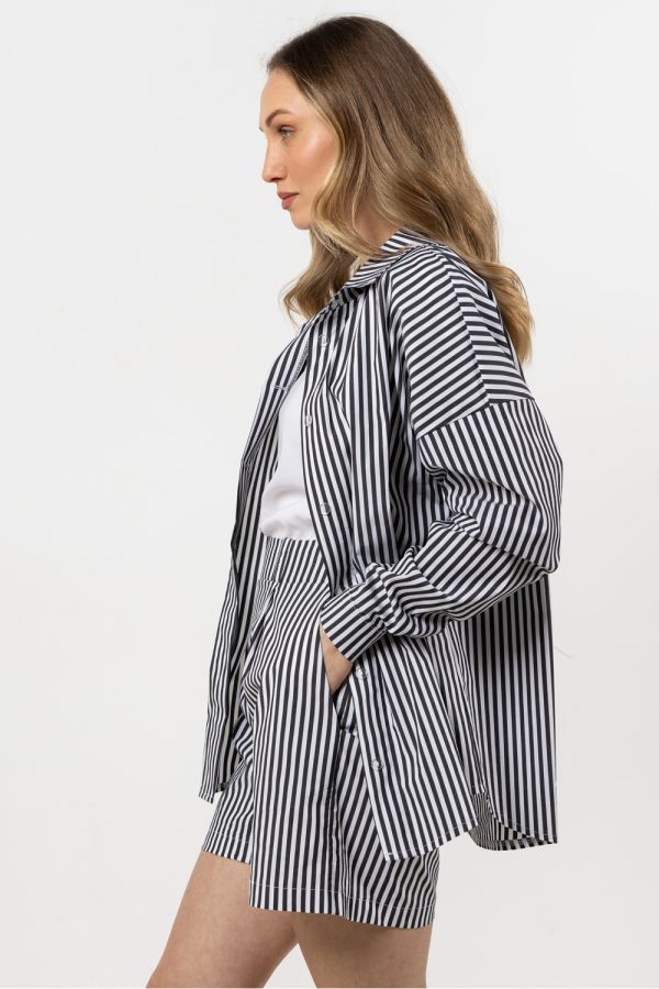 Black Long Sleeve Shirt in Shirts For Women with Cotton