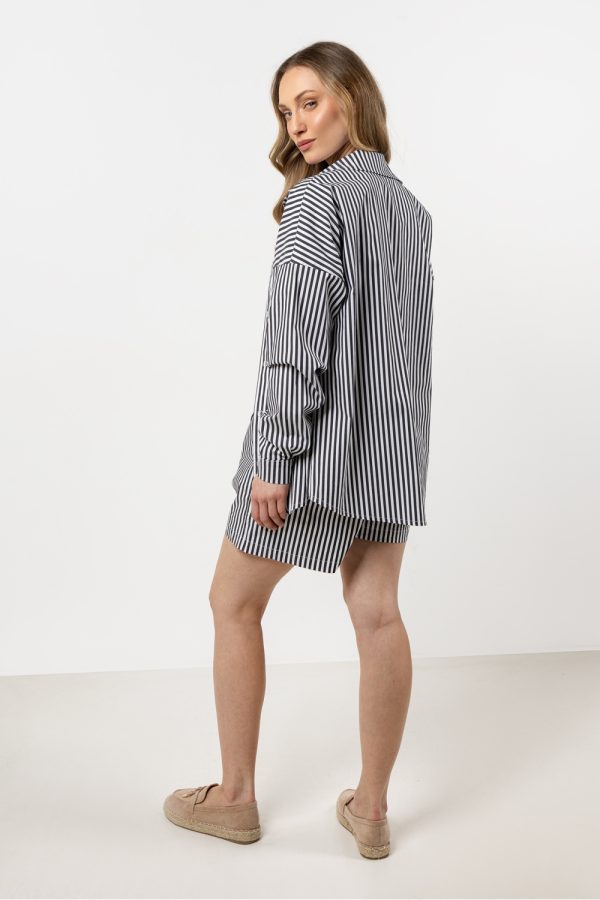 Black Long Sleeve Shirt in Shirts For Women with Cotton