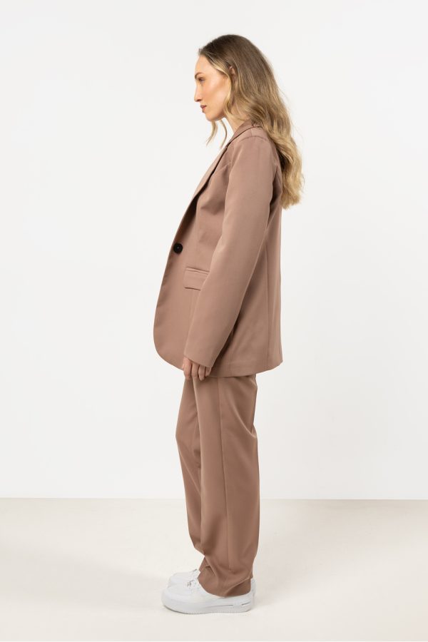 Beige Jacket in Jackets, Vests For Women with Spandex and Polyester