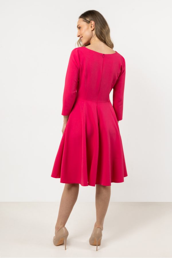 Pink Daydress in Day Dresses with Spandex, Polyester and Viscose