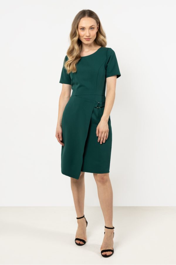 Green Daydress in Day Dresses with Spandex, Polyester and Viscose