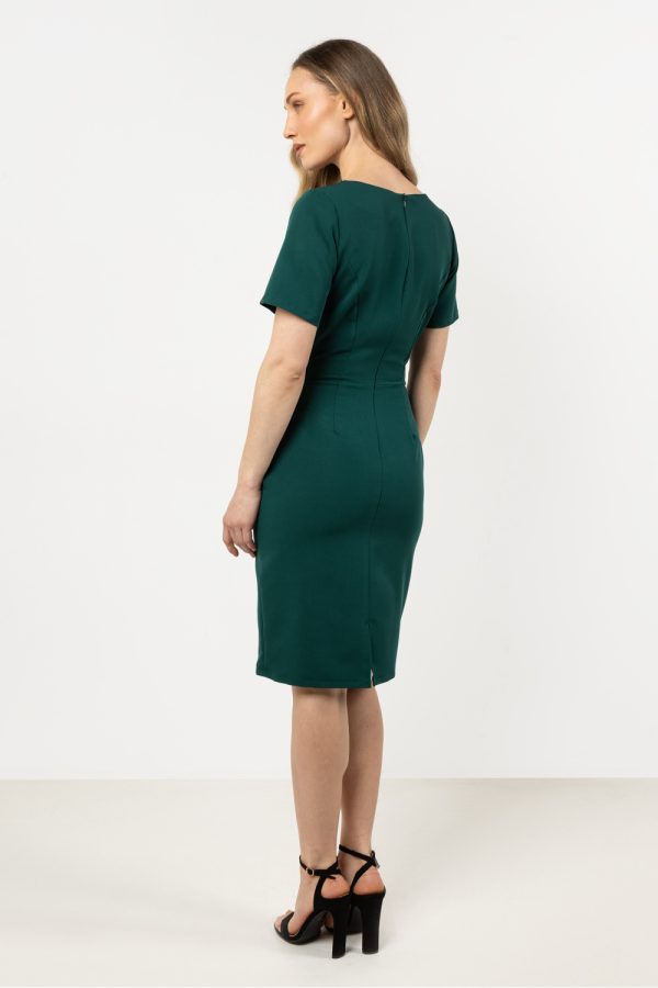 Green Daydress in Day Dresses with Spandex, Polyester and Viscose