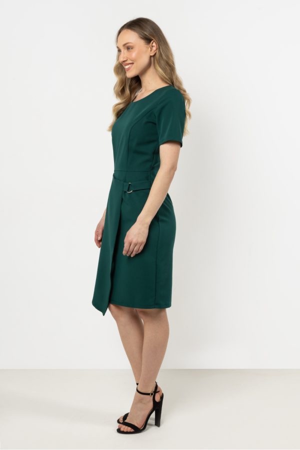 Green Daydress in Day Dresses with Spandex, Polyester and Viscose