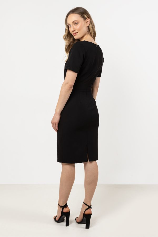 Black Daydress in Day Dresses with Spandex, Polyester and Viscose