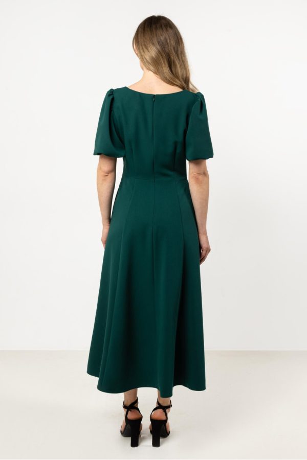 Green Daydress in Day Dresses with Spandex, Polyester and Viscose
