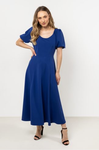 Blue Daydress in Day Dresses with Spandex, Polyester and Viscose
