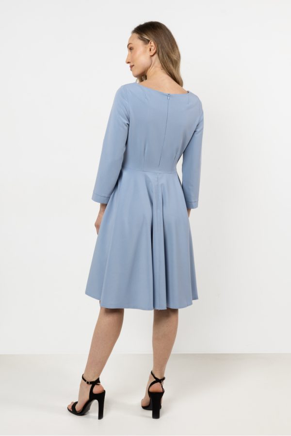 Blue Daydress in Day Dresses with Spandex, Polyester and Viscose