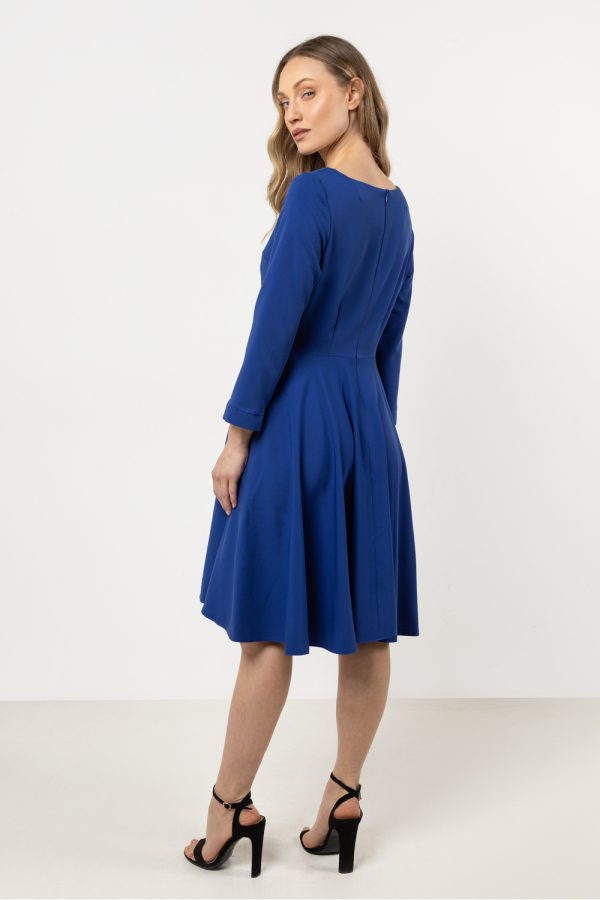 Blue Daydress in Day Dresses with Spandex, Polyester and Viscose