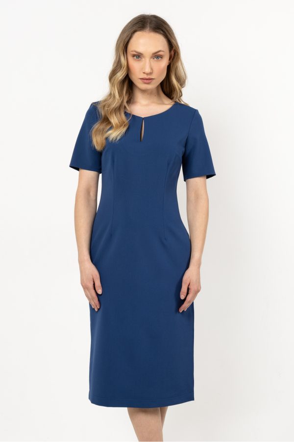 Blue Daydress in Day Dresses with Spandex, Polyester and Viscose