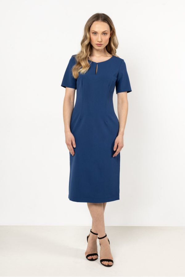 Blue Daydress in Day Dresses with Spandex, Polyester and Viscose