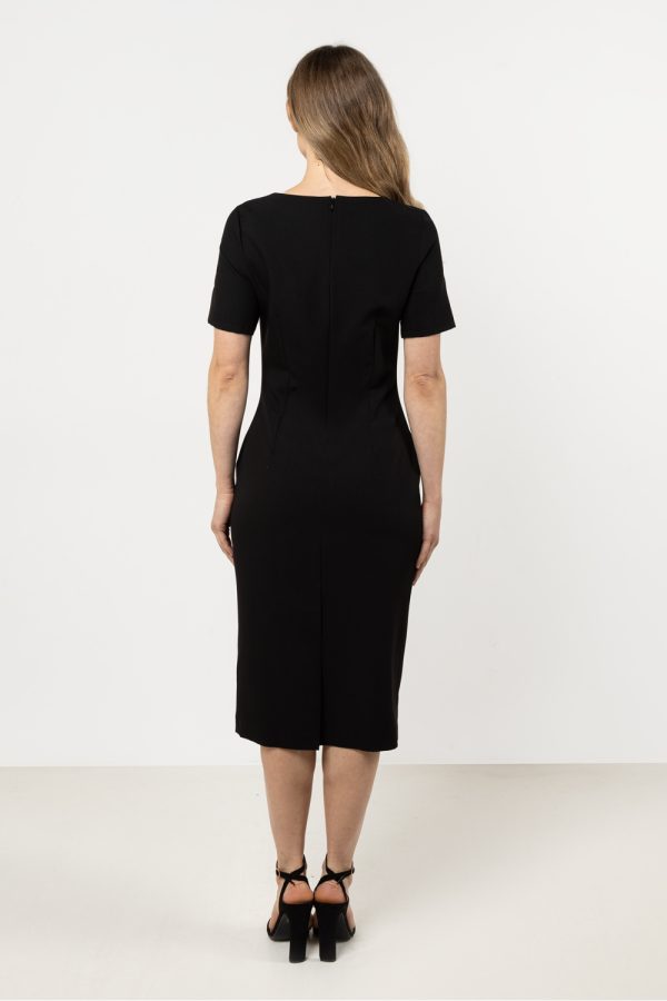Black Daydress in Day Dresses with Spandex, Polyester and Viscose