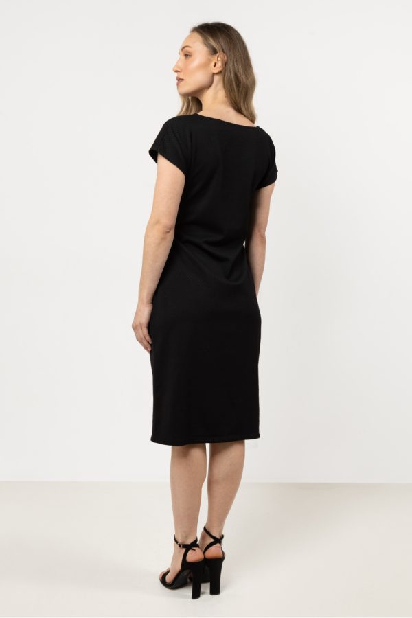 Black Daydress in Day Dresses with Spandex and Polyester