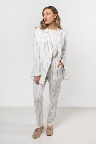 Beige Women Trousers in Pants, Trousers, Shorts with Len and Viscose