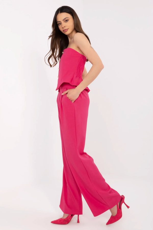 Pink Set in Pants, Trousers, Shorts with Spandex and Polyester