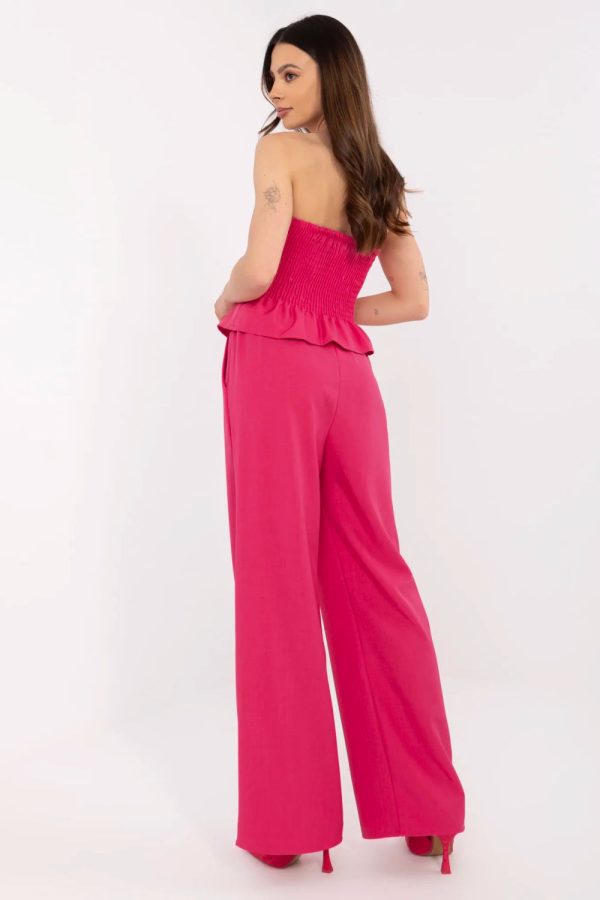 Pink Set in Pants, Trousers, Shorts with Spandex and Polyester