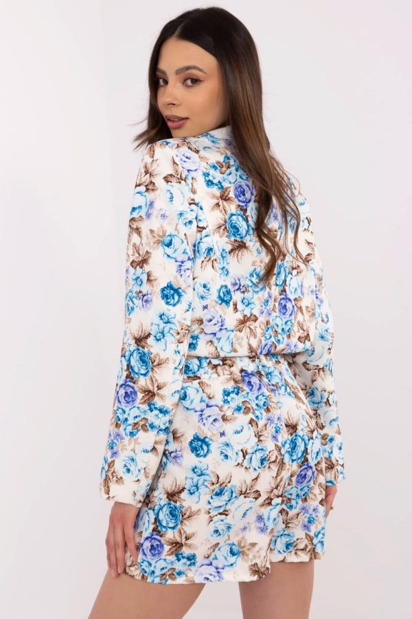 Blue Set in Pants, Trousers, Shorts with Spandex and Polyester