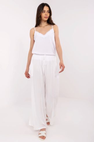 White Women Trousers in Pants, Trousers, Shorts with Viscose