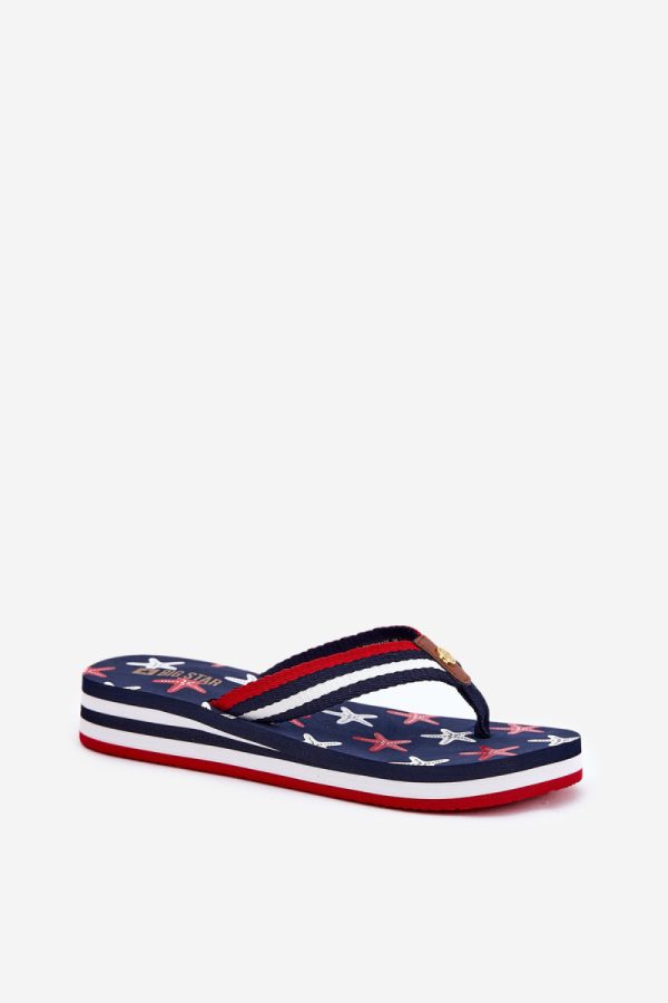navy blue Japanese flip-flops model 212346 Step in style