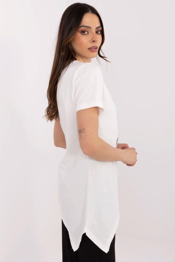 Beige Blouse in Women`s Blouses, Tunics with Cotton and Spandex