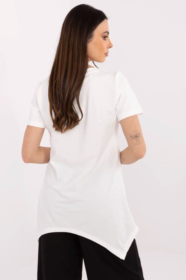 Beige Blouse in Women`s Blouses, Tunics with Cotton and Spandex