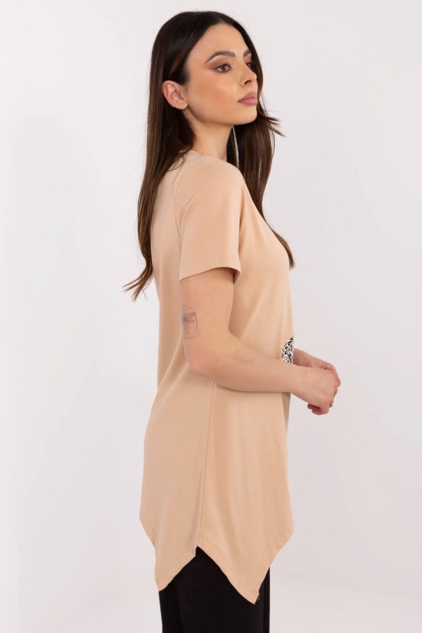 Brown Blouse in Women`s Blouses, Tunics with Cotton and Spandex