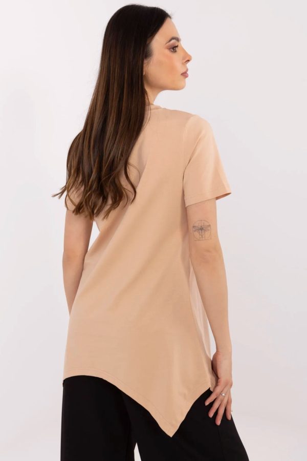 Brown Blouse in Women`s Blouses, Tunics with Cotton and Spandex