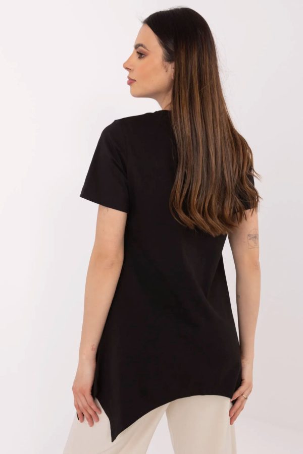 Black Blouse in Women`s Blouses, Tunics with Cotton and Spandex