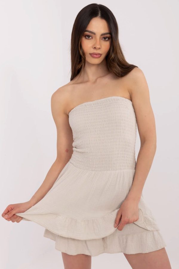 Beige Suit in Playsuits For Women with Cotton