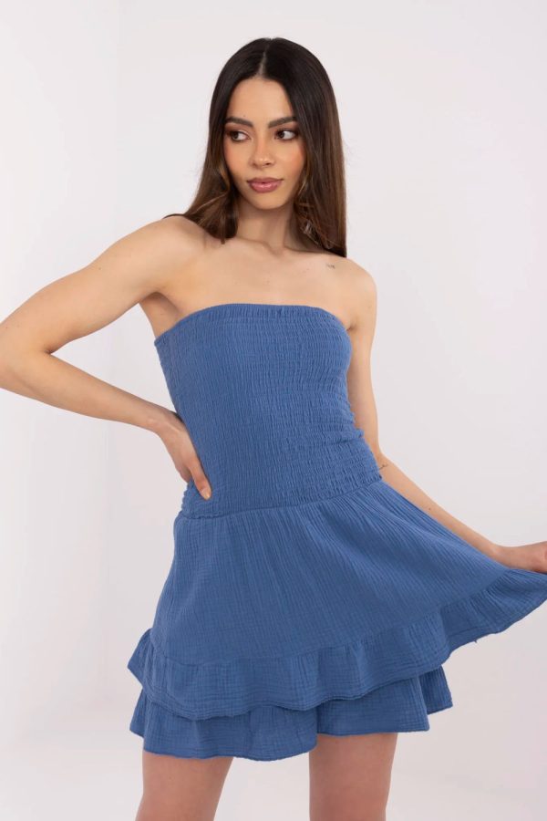 Blue Suit in Playsuits For Women with Cotton