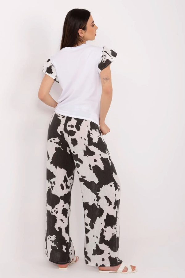 Black Set in Pants, Trousers, Shorts with Cotton and Spandex