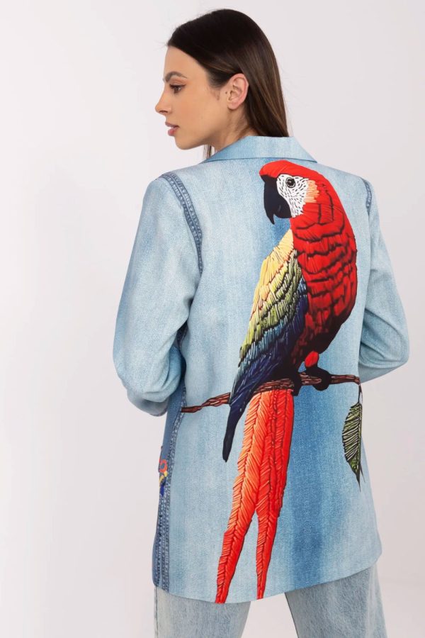 Blue Jacket in Jackets, Vests For Women with Polyester and Viscose