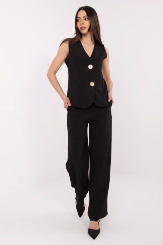Black Set in Pants, Trousers, Shorts with Spandex and Polyester