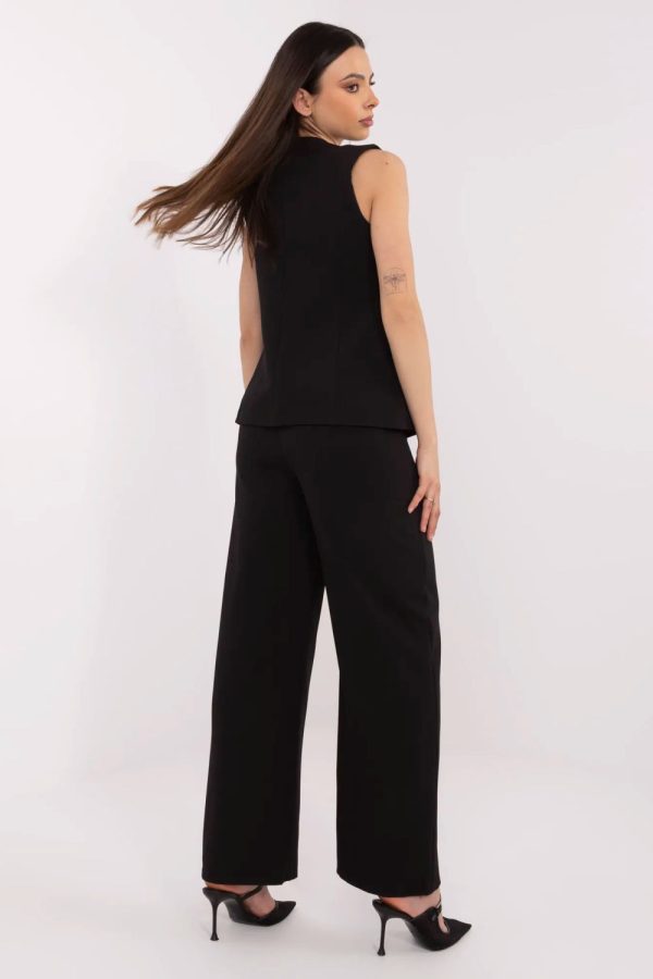 Black Set in Pants, Trousers, Shorts with Spandex and Polyester