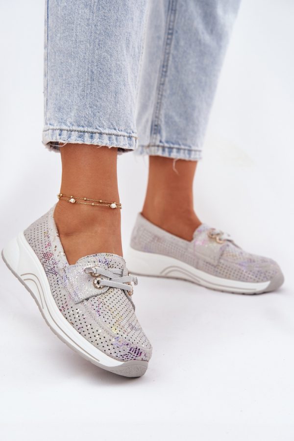 grey Half shoes model 212544 Step in style