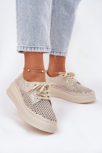 1076589 beige Half shoes model 212547 Step in style