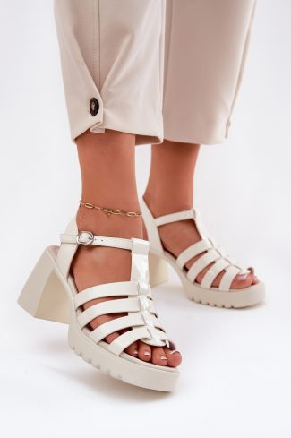 1076673 beige Heel sandals model 212575 Step in style