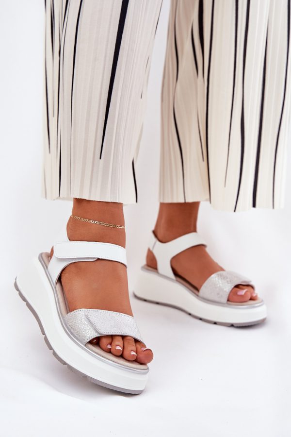 Grey Buskin in Sandals & Flip-Flops For Women with Fabric, Footbed, Heel Height and Platform Height