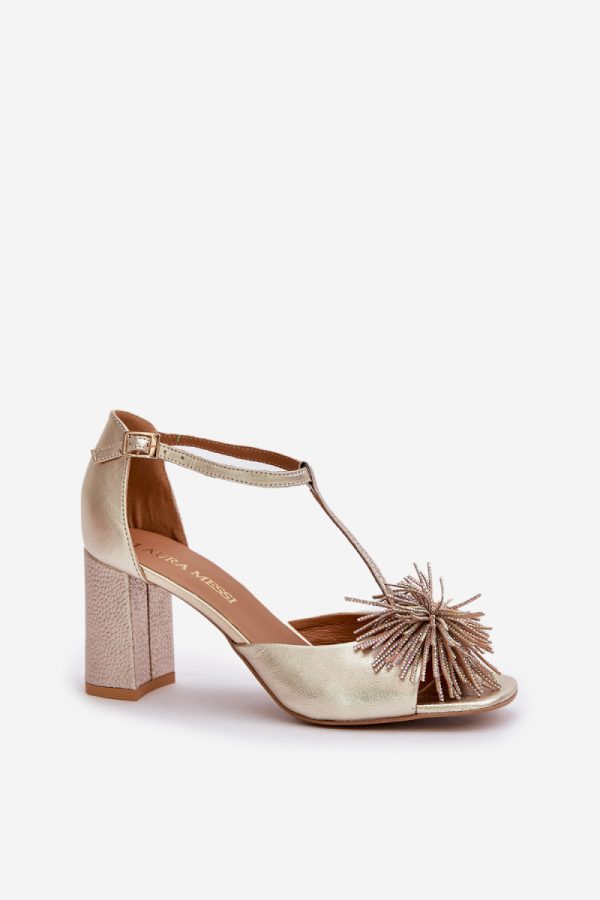 yellow Heel sandals model 212584 Step in style