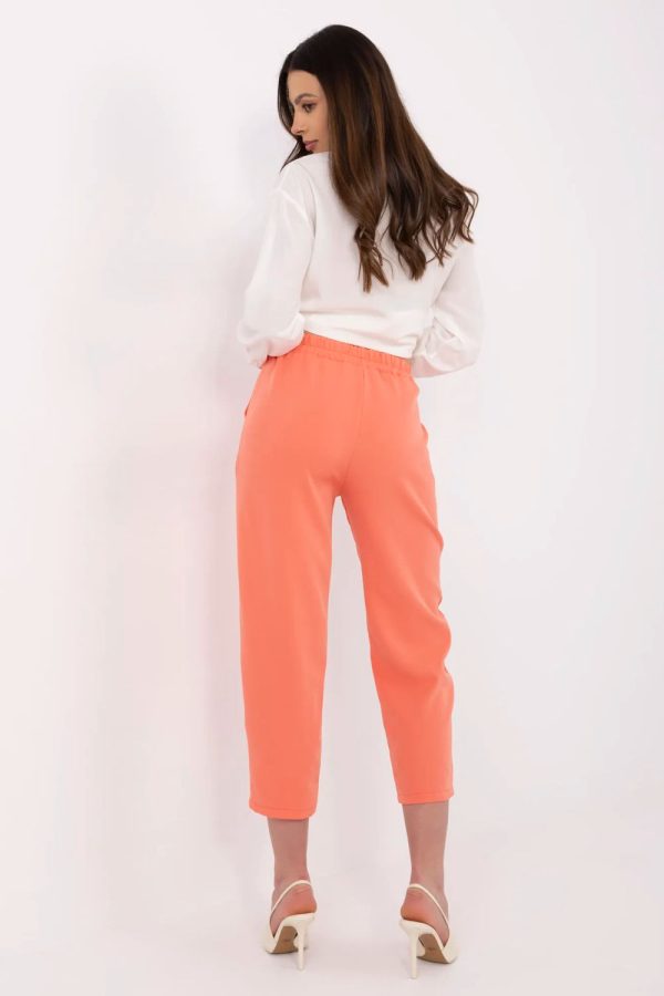 Orange Women Trousers in Pants, Trousers, Shorts with Spandex and Polyester