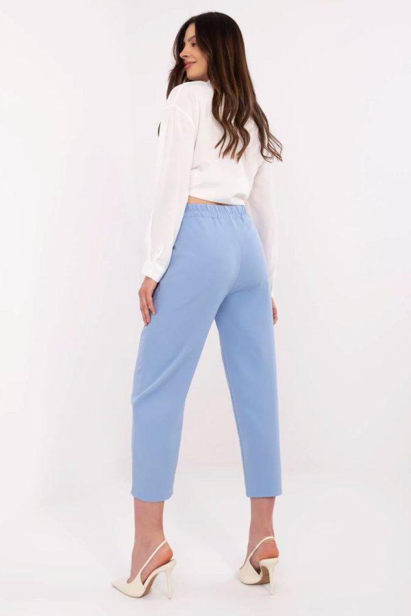 Blue Women's Pants in Pants, Trousers, Shorts with Spandex and Polyester