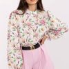 White Long Sleeve Shirt in Shirts For Women with Cotton, Spandex and Polyester