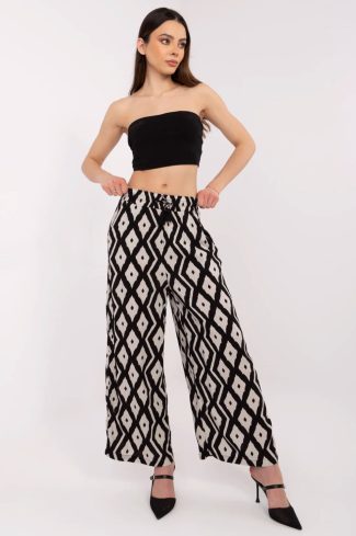 Black Women Trousers in Pants, Trousers, Shorts with Viscose