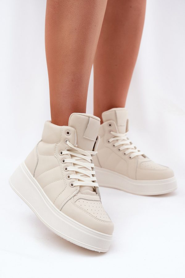 beige Platform sneakers model 212720 Step in style