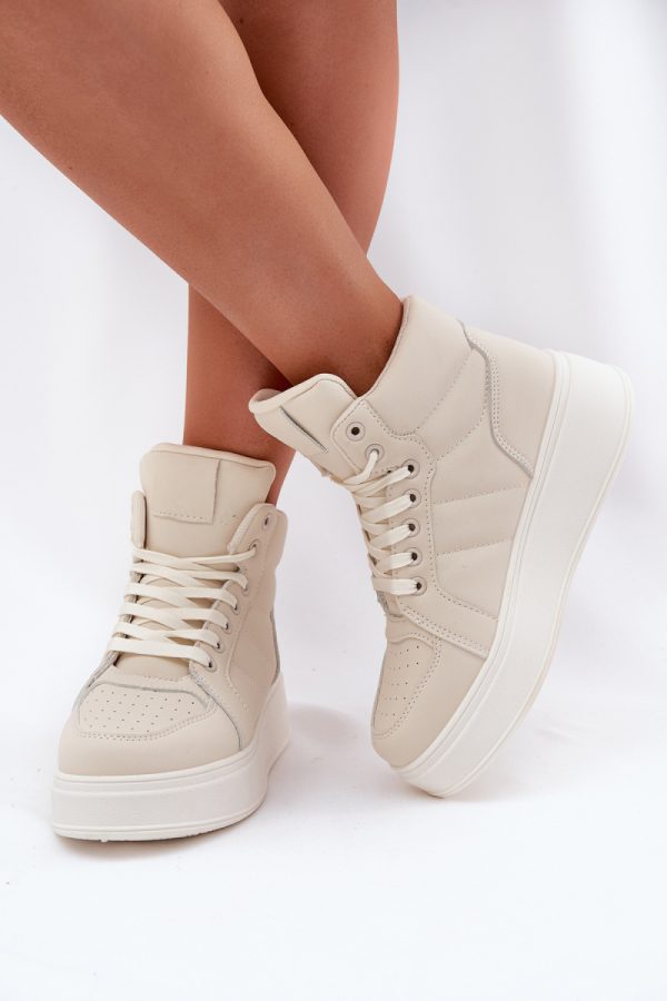 beige Platform sneakers model 212720 Step in style